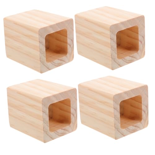 Tofficu 4 Stück Massive Holz Möbelbeine Erhöhung Möbel Risers für Bett Couch Tisch Sofa Teilig Stabile Möbelerhöhung aus Robustem Vollholz Rutschfeste Möbelstützen für Bessere Stabilität von Tofficu