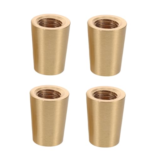Tofficu 4 Stück Messing Füße Conical Form Höhe Stabile Möbelbeine für Schneidebretter rutschfeste Unterlagen Display Tabletts und Möbel Zubehör von Tofficu