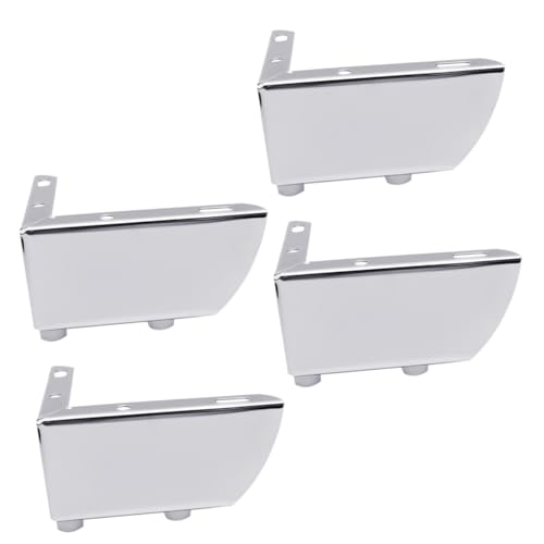 Tofficu 4 Stück Metallmöbelbeine Sofaunterstützung für Couchtisch Schrank Kommode Chrombeschichtet Höhe Dicke für Verschiedene Möbelstücke von Tofficu