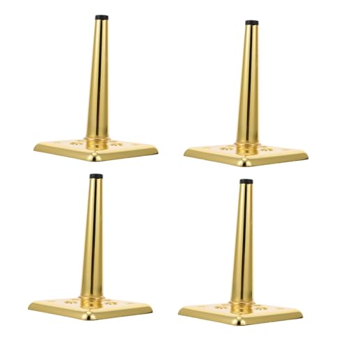 Tofficu 4 Stück Metallmöbelfüße Titanfarben Stabile Möbelfüße für Sofa Schrank Bett und Couchtisch Hohe Tragfähigkeit Möbelbeine für Wohnzimmer und Büro von Tofficu