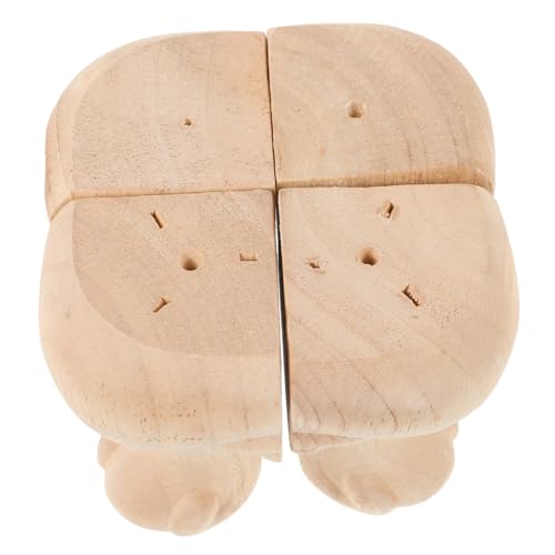 Tofficu 4 Stück Möbelbeine Holz Stabile Sofafüße für Schrank Geräuschreduzierend zum Schutz des Fußbodens Langlebig und Vielseitig Einsetzbar von Tofficu