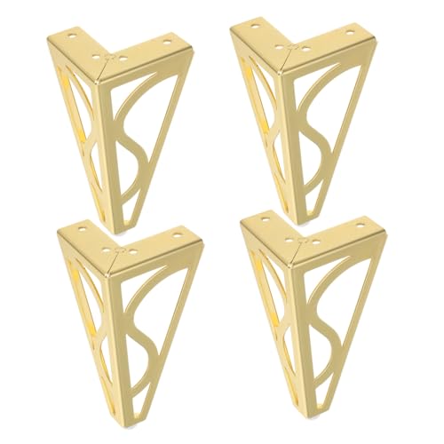 Tofficu 4 Stück Möbelfüße Gold: Robuste Möbelbeine Aus Metall, 14,8 cm Hoch – Sofa-/Schrank-/tischbeine, Modern Und Minimalistisch – Erhöhung Für Couch, Kommode, Tisch von Tofficu