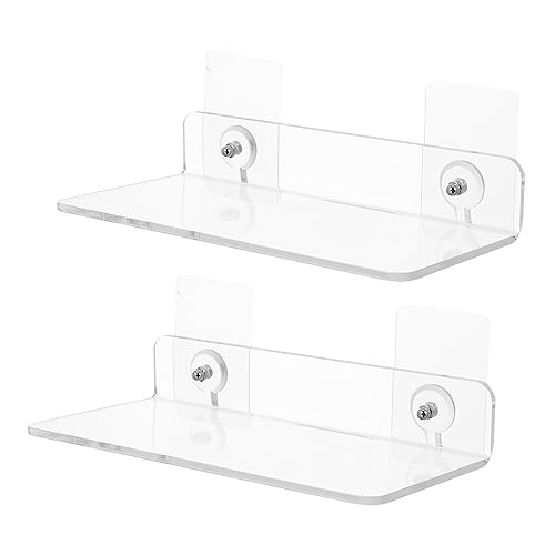 Tofficu 4 Stück Multifunktionales Teiliges Wandregal Platzsparendes Badezimmer und Küchen Storage Rack Stabil Feuchtigkeitsbeständig Modernes Design Schadenfreie Glatte Kanten ohne Bohren von Tofficu