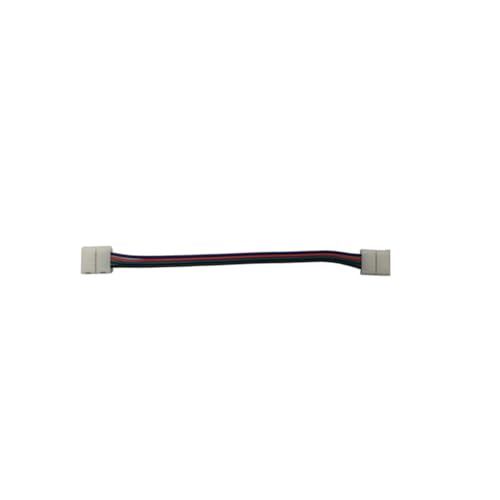 Tofficu 4 Stück Pin Rgb LED Lichtstreifen Verbinder Flach Steckverbinder für LED Band Verlängerung ohne Löten Flexible Feuerfeste Kunststoffclips für Streifen von Tofficu