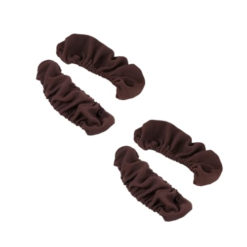 Tofficu 4 Stück Teiliges Dicke Elastische Bürostuhl Armlehnenbezüge aus Polyester Atmungsaktiv Waschbar Schützend und Druckentlastend Geeignet für Büro und Zuhause Dunkelbraun von Tofficu