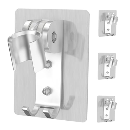 Tofficu 4 Stück Teiliges Duschkopfhalter Selbstklebend ohne Bohren Starker Haftkleber Wandhalter für Handbrause Kompatibel Kompakt Installieren Platzsparend für Modernes Badezimmer Tofficu 4 Stück Teiliges Duschkopfhalter Selbstklebend ohne Bohren Starker Haftkleber Wandhalter für Handbrause Kompatibel Kompakt Installieren Platzsparend für Modernes Badezimmer von Tofficu