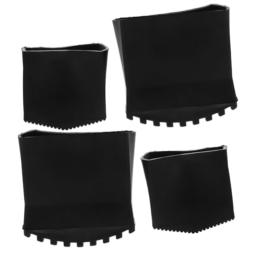 Tofficu 4 Stück Teiliges Leiterfußschutzset aus Rutschfestem Gummi Robuste Leiterfußabdeckungen für Haushaltsleitern Kratzfeste Bodenschoner mit Dämpfungseffekt Einfach zu Montieren von Tofficu