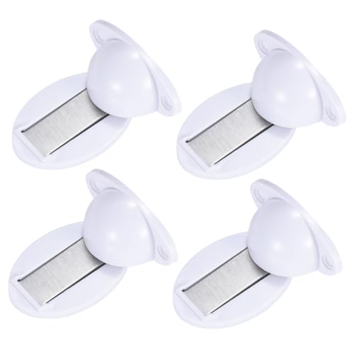 Tofficu 4 Stück Teiliges Magnetisches Türstopper Schrauben und Bohrfrei Starker Magnet Geräuschlos aus Robustem Abs für Schlafzimmer Bad Einfache Befestigung Weiß von Tofficu