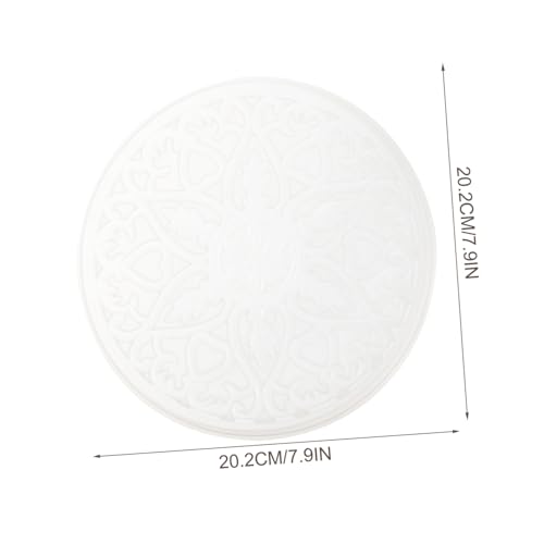 Tofficu 4 Stück Teiliges Mandala Untersetzer Silikonform Rundes Epoxidharz Gießform DIY Cup Pad Mold für Kreative Harzkunst Handwerk Langlebig und Verschleißfest von Tofficu