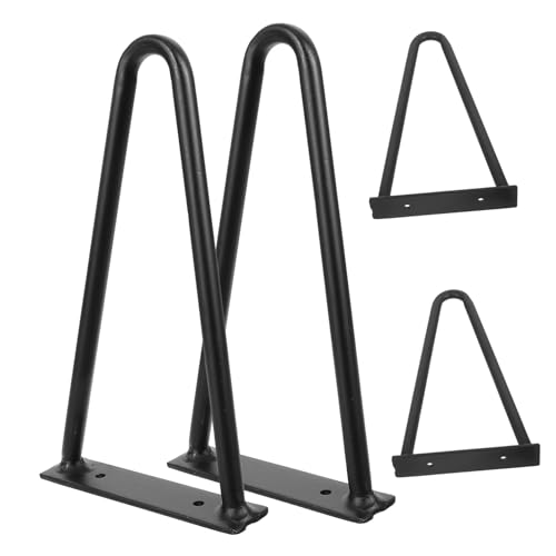 Tofficu 4 Stück Teiliges Metall Hairpin Tischbeine Höhe Robuste Möbelfüße für DIY Couchtisch Schreibtisch Tv Ständer Verschleißfest Rostfrei Einfache Montage Ersatz Tischbeine von Tofficu