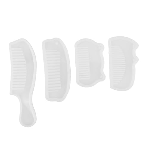 Tofficu 4 Stück Teiliges Silikonform Epoxidharz Flexible Hitzebeständige Transparente Resin-formen für Kämme Schmuck und DIY Handwerksprojekte Einfache Entformung Vielseitig Einsetzbar von Tofficu