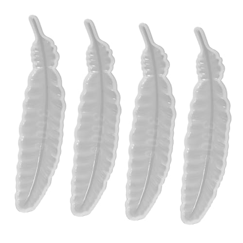 Tofficu 4 Stück Teiliges Silikonform Lesezeichen mit Federdesign Wiederverwendbar Langlebig und Bruchfest für DIY handwerk Geschenkideen und Dekorative Epoxidharz basteleien von Tofficu