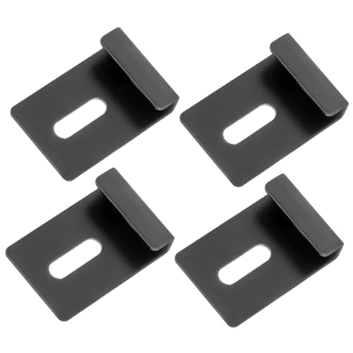 Tofficu 4 Stück Teiliges Spiegelhalter aus Edelstahl mit Schraubbefestigung Rahmenloser Wandspiegelhalter für Schwere Spiegel Stabiler Wandclip zur Eleganten Montage und Displayaufhängung von Tofficu