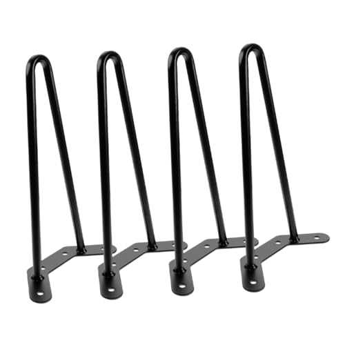 Tofficu 4 Stück Tischbeine Haarnadel Metallfüße Hochwertige DIY Möbelfüße für Beistelltisch Schreibtisch Couchtisch Stabile und Langlebige Konstruktion für Verschiedene Möbelstücke von Tofficu
