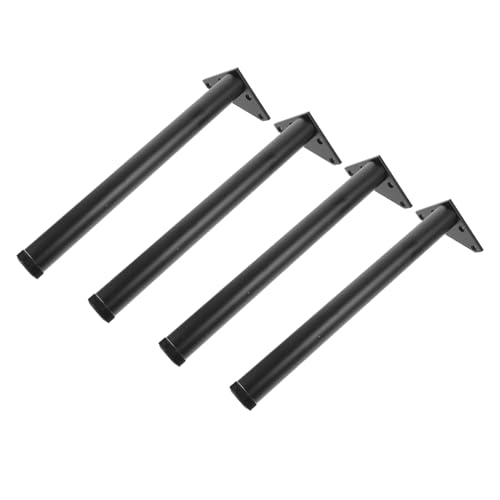 Tofficu 4 Stück Unterstützung der Aluminiumlegierung Form industriell Möbel Stehen Couch Austauschbar Schrankbeine aus Metall Metallsofa -Beine Tischbeinersatz Sofabein aus Metall Schwarz von Tofficu