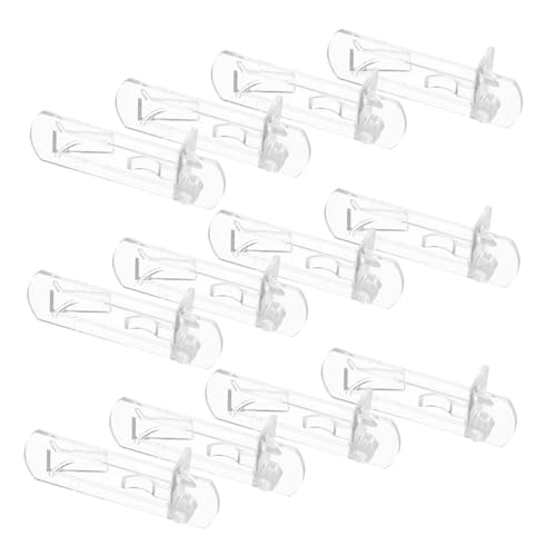 Tofficu 40 Stück Support für Möbelpartitionen Eckklammhalterung Halterung für Regalklammern klarer Regalhalter Regalzubehör Regalträger aus Kunststoff Klare Regalträger Plastik Transparent von Tofficu