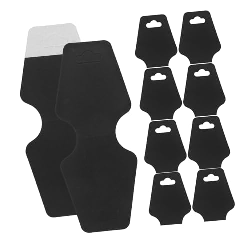 Tofficu 400 Stück Schmuck-Display-Karte Kraftschmuckkarten Schmuckhalter zum Aufhängen Kartendisplay für Halsketten Leere Schmuckhalter Schmuckkartenanzeige Armbandkarten Papier Schwarz von Tofficu