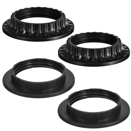 Tofficu 4Stücke Lampenschirmadapter Schwarze Lampenfassung Fixierungsringe Langlebige und Sichere Halteringe für Tisch Steh und Pendelleuchten Tofficu 4Stücke Lampenschirmadapter Schwarze Lampenfassung Fixierungsringe Langlebige und Sichere Halteringe für Tisch Steh und Pendelleuchten von Tofficu