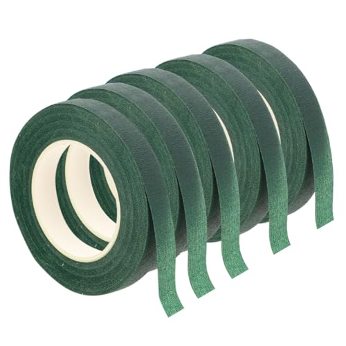Tofficu 5 Rollen Floristenband Grün Selbstklebend Stark Haftend Blumen Wickelband Blumendekoration DIY Floristik Zubehör Stem Wrap Tape Tofficu 5 Rollen Floristenband Grün Selbstklebend Stark Haftend Blumen Wickelband Blumendekoration DIY Floristik Zubehör Stem Wrap Tape von Tofficu