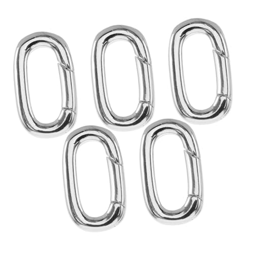 Tofficu 5 Stück Ovaler Schmuckverbinder Karabiner verschluss für Halsketten und Armbänder Vergoldet Mittlere Vielseitig für DIY Schmuckherstellung und Bastelzubehör Geeignet von Tofficu