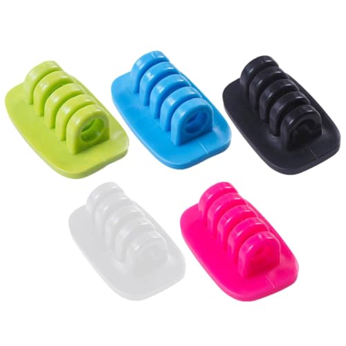 Tofficu 5 Stück Selbstklebender Kabelorganizer Multifunktionale Klemmen zur Kabelorganisation für Büro Schreibtisch und Zuhause Gemischte Farben Tofficu 5 Stück Selbstklebender Kabelorganizer Multifunktionale Klemmen zur Kabelorganisation für Büro Schreibtisch und Zuhause Gemischte Farben von Tofficu