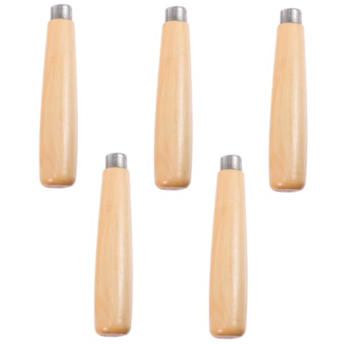 Tofficu 5 Stück Teiliges Holzgriff Feilengriff Ergonomisch Geformt Langlebig Robust für Metall und Holzfeilen Vielseitig Einsetzbar für Reparaturen zu Hause und von Tofficu