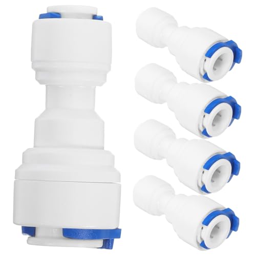Tofficu 5 Stück Teiliges Wasserfilter Schnellanschluss Adapter für Rohre bis Kompatibel mit Umkehrosmose Systemen und Trinkmaschinen Einfache Installation Passform von Tofficu