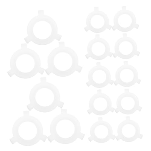 Tofficu 50 Stück Lampenfassung Adapter zu Kunststoff Lampenschirm Reduzierringe Lampensockel Adapter Ringe für Deckenleuchten Tischlampen DIY Beleuchtungsprojekte Weiß von Tofficu