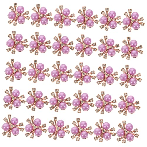 Tofficu 50 Stück Perlen und Strass Blumen Charms Bunte DIY Schmuckanhänger mit Stabilem Metallfuß Funkelnde Strassverzierung für Schmuckherstellung Haar und Nagelkunst Bastelzubehör von Tofficu