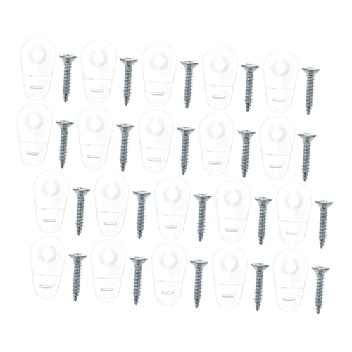 Tofficu 50 Stück Teiliges Glashalter Clip für Schwere Spiegel Montageclips mit Schrauben für Glasplatten Spiegelbefestigung an Schränken Wänden und Vitrinen Geeignet von Tofficu