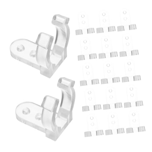 Tofficu 50 Stück Teiliges LED Lichtschlauch Befestigungsclips Transparent mit Schrauben Langlebige Lampenhalterungen für LED Streifen Vielseitige Montageclips für Innen und Außen Robust von Tofficu