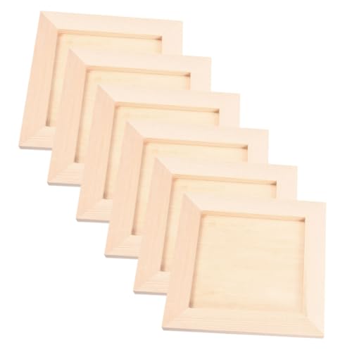 Tofficu 6-teiliges Fotorahmen-Set Aus Holz Für Jungen Und Mädchen Unvollendetes Bastelset 10 X 10 cm Bilderrahmen Tofficu 6-teiliges Fotorahmen-Set Aus Holz Für Jungen Und Mädchen Unvollendetes Bastelset 10 X 10 cm Bilderrahmen von Tofficu