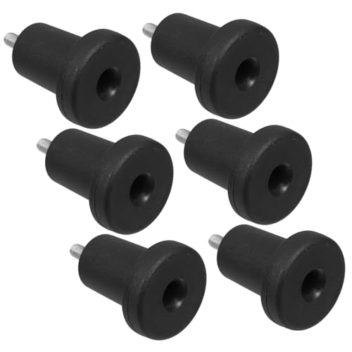 Tofficu 6 Stück Bürostuhl Fußstützen Plug in Design rutschfeste Langlebige Kunststoff Füße Kompatibel für Verschiedene Bürostühle Stabilisierend und Bodenschonend Einfache Installation von Tofficu