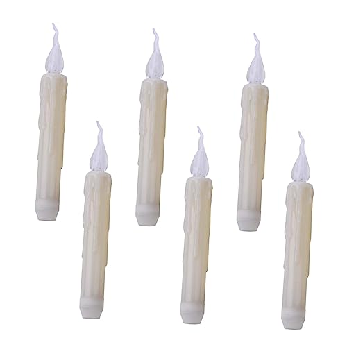 Tofficu 6 Stück LED Lichterkerzen Warmweiß Flammenlose Längliche Tischdekoration Sicherer Stimmungsvolle Weihnachts und Partybeleuchtung Wiederverwendbar für Indoor und Desktop Tofficu 6 Stück LED Lichterkerzen Warmweiß Flammenlose Längliche Tischdekoration Sicherer Stimmungsvolle Weihnachts und Partybeleuchtung Wiederverwendbar für Indoor und Desktop von Tofficu