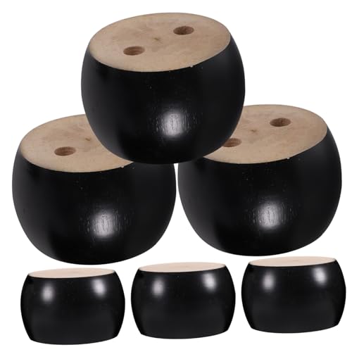 Tofficu 6 Stück Möbelbeine aus Massivholz Stabile und rutschfeste Ersatz Sofa Couchtischfüße Holzfüße für Sofa Bett Schrank und Schreibtisch Robust und Langlebig von Tofficu