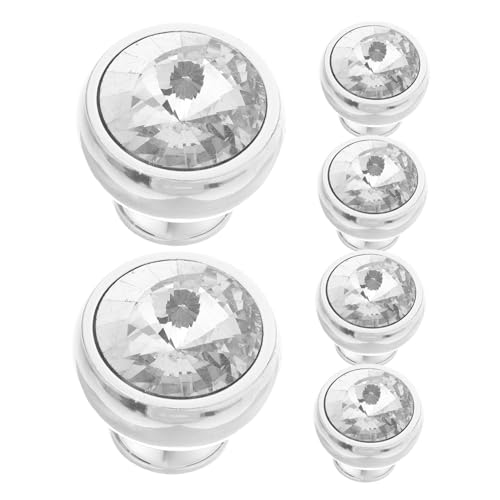 Tofficu 6 Stück Möbelgriff Single Hole Schubladengriff Modern Runde Kommode Küchenschrank Griffe Ergonomisch Komfortabel Lichtreflektierend Einfach Montierbar von Tofficu