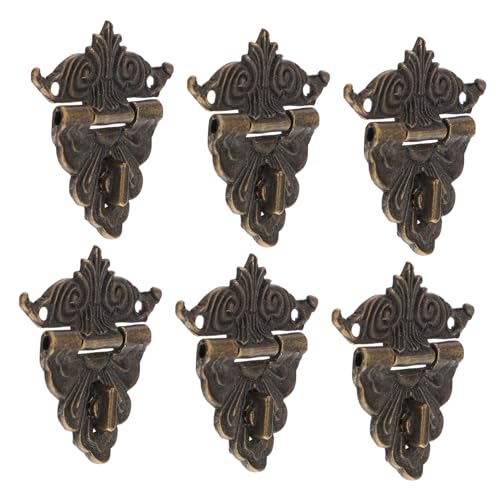 Tofficu 6 Stück Teiliges Antiker Kleiner Boxverschluss aus Robustem Stabile und Langlebige Schnappverschlüsse für Holz Geschenkboxen zum Austausch und DIY verwendung Tofficu 6 Stück Teiliges Antiker Kleiner Boxverschluss aus Robustem Stabile und Langlebige Schnappverschlüsse für Holz Geschenkboxen zum Austausch und DIY verwendung von Tofficu