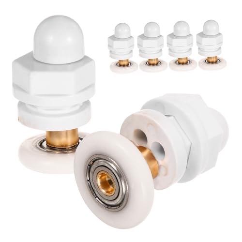 Tofficu 6 Stück Teiliges Duschkabinen schiebetürrollen aus Nylon und Metall Kleine Präzisionsrollen Laufwagen für Glas duschtüren Einfach zu Montierende Ersatzteile für Bad schiebetüren von Tofficu