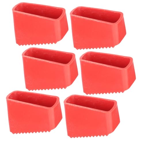 Tofficu 6 Stück Teiliges Rutschfeste Gummipads mit Verstärkter Oberfläche für Sichere Vibrationsdämpfende Leiterfüße Schützende Bodenabdeckung für Haushalts Klappleitern von Tofficu