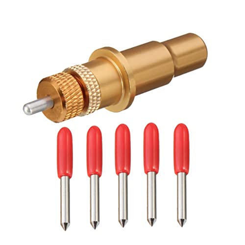 Tofficu 6 Stück Teiliges Schneidemesser Set mit Wolframstahl Klingen und Halter für Vinyl Cutter Rostfreie Scharfe Plotter Messer Kompatibel mit Roland Schneideplottern von Tofficu