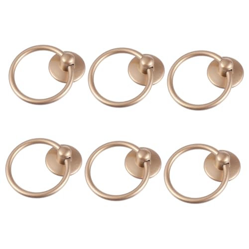 Tofficu 6 Stück Teiliges Schwarzer Möbelgriffe Ringgriff aus Hochwertigem Material für Schrank Schublade Kleiderschrank Vielseitig Einsetzbar Langlebig und Dekorativ für Zuhause von Tofficu