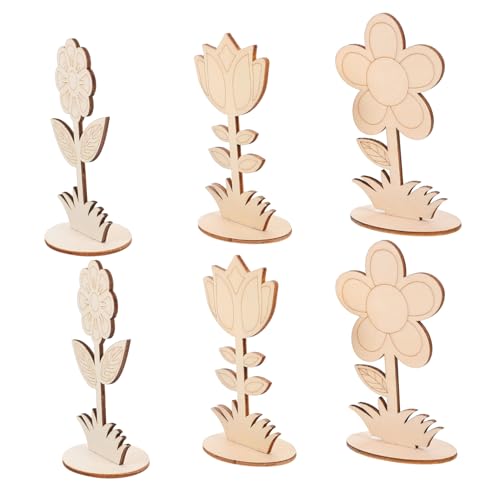 Tofficu 6 Stück Teiliges Unbehandelte Holzblumen Bastelmaterial DIY Blumen Dekoration Malen Frühpädagogik Originelles Bastelset für Zuhause und Schule Tofficu 6 Stück Teiliges Unbehandelte Holzblumen Bastelmaterial DIY Blumen Dekoration Malen Frühpädagogik Originelles Bastelset für Zuhause und Schule von Tofficu