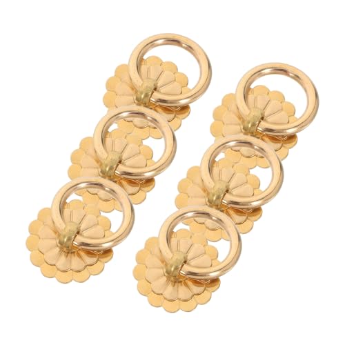 Tofficu 6 Stück Teiliges Vintage Messing Schrankgriffe Rund Retro Kommodenbeschläge mit Schrauben für Küche und Kleiderschrank Langlebige Antik Möbelgriffe von Tofficu