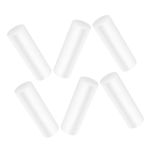 Tofficu 6 Stück Teiliges Weiße Schaumstoff Zylinder Langlebige Polystyrolrundstäbe für DIY Modellierung Floristenbedarf und Vielseitige Bastel und Dekorationsprojekte von Tofficu