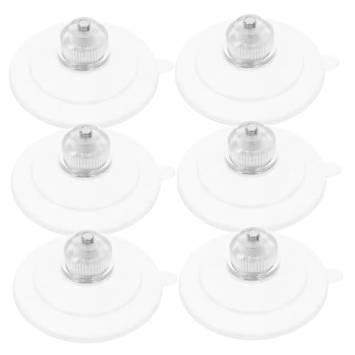 Tofficu 6 Stück Transparente PVC Saugnäpfe mit Schraube und Mutter Wiederverwendbare Abnehmbare Saugnapfhalter für Glasplatten Fliesen Fensterdeko Starke Halterungen ohne Bohren von Tofficu