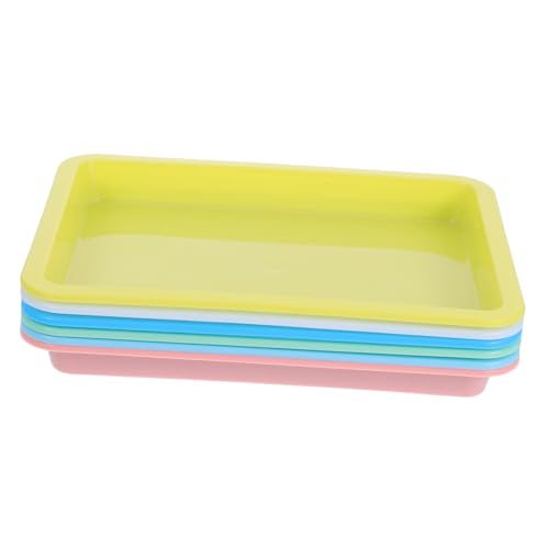 Tofficu 6 Teiliges Tablett Mit Farbpalettenperlen Organizer Serviertablett Basteln Basteltablett Kunsttabletts Farbhaltertablett Kunsttablett Malen Tablett Für DIY von Tofficu