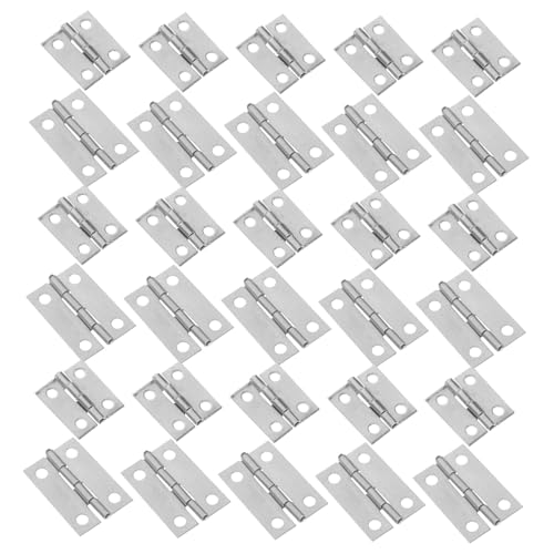 Tofficu 60 Stück Teiliges Mini metallscharnierset für Schmuck Holzboxen Langlebige Kleine Verdeckte Scharniere mit Schrauben für DIY bastelprojekte und Puppenhaus zubehör Silberfarbene Tofficu 60 Stück Teiliges Mini metallscharnierset für Schmuck Holzboxen Langlebige Kleine Verdeckte Scharniere mit Schrauben für DIY bastelprojekte und Puppenhaus zubehör Silberfarbene von Tofficu