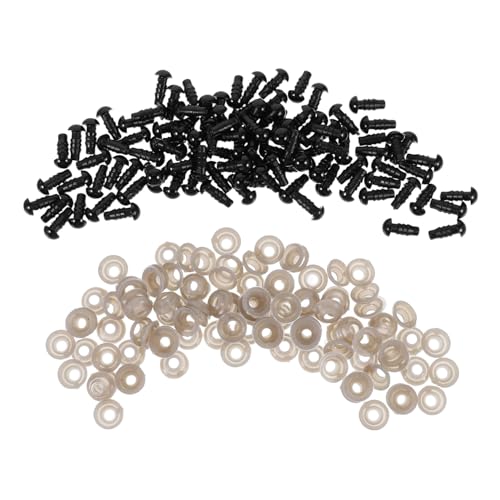 Tofficu 600 Stück Sicherheitsaugen aus Schwarzem Kunststoff mit Unterlegscheiben für Plüschtiere und Puppen Robustes DIY Bastelset zum Annähen und Reparieren von Stofftieren Tofficu 600 Stück Sicherheitsaugen aus Schwarzem Kunststoff mit Unterlegscheiben für Plüschtiere und Puppen Robustes DIY Bastelset zum Annähen und Reparieren von Stofftieren von Tofficu