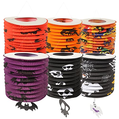Tofficu 6Stücke Halloween Papierlaternen Tragbare Dekoration mit Kürbis Geist und Fledermaus für Heimpartys und Faltbar und Leicht zu Lagern Tofficu 6Stücke Halloween Papierlaternen Tragbare Dekoration mit Kürbis Geist und Fledermaus für Heimpartys und Faltbar und Leicht zu Lagern von Tofficu