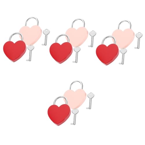 Tofficu 8 Sätze Herz Liebesschloss Teiliges Vorhängeschloss mit Schlüssel Rot Valentinstagsgeschenk für Partner für Tagebücher Schmuckkästchen und Tofficu 8 Sätze Herz Liebesschloss Teiliges Vorhängeschloss mit Schlüssel Rot Valentinstagsgeschenk für Partner für Tagebücher Schmuckkästchen und von Tofficu